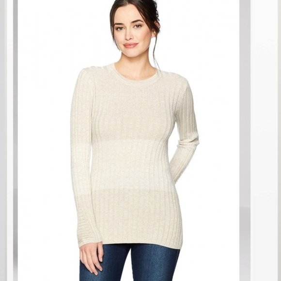 Foxcroft Sweaters - Foxcroft NYC Josie Ribbed Stripe Sweater XL